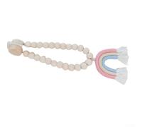 AugustknowU Alzapaños magnéticos para cortinas, arraigados en ideales nórdicos, expresión de borlas, integración de cuentas de madera, para fines decorativos