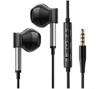 AugustknowU Auriculares intraurales USB C con micrófono y control remoto para smartphone 15 para XIAOMI para Huawei 1.2M TPE, diseño de ajuste cómodo (conector negro de 3.5 mm)