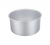 AugustknowU Bandeja redonda de aleación de aluminio de 20,3 cm de profundidad para esponjas de gasa, queso y mousse, con material no grueso de 0,8 mm para resultados consistentes