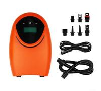 AugustknowU Bomba eléctrica de 20 PSI para equipo inflable de deportes acuáticos, incluyendo tablas de remo, kayaks con apagado automático y conexión de alimentación de 12 V CC (naranja 2023A)