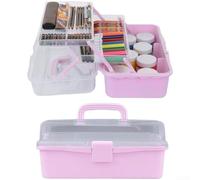 AugustknowU Caja de aparejos de pesca PP con tres capas funcionales juntas remachadas y refuerzo triangular para un rendimiento consistente (C)