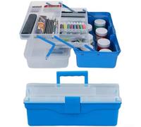 AugustknowU Caja de aparejos de pesca PP con tres capas funcionales remachadas juntas y refuerzo triangular para un rendimiento consistente (A)