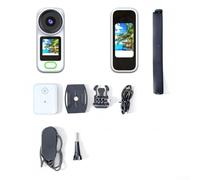 AugustknowU Cámara de acción compacta compatible con fotos de video 4K de 12MP y pantalla HD de 1.44 pulgadas para creación de contenido sobre la marcha (blanco)