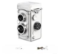 AugustknowU Cámara digital CCD retro, captura la vida del campus en alta definición. (Blanco)