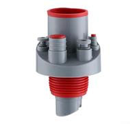 AugustknowU Conector de fontanería cinco en uno para línea de drenaje de lavavajillas y compatibilidad de entrada del sistema de purificación de agua (gris y rojo)