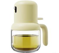AugustknowU Dispensador de aceite de vidrio de 180 ml con diseño ergonómico de prensa y boquilla de niebla fina para una distribución precisa del aceite en entornos de cocina casera (amarillo 180 ml)