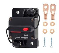 AugustknowU Disyuntor 60A con el interruptor manual del fusible del coche del reset 12V - 48V para los barcos, RVs