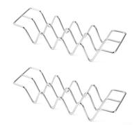 AugustknowU El burrito del acero inoxidable 2PC y los soportes del taco para la exhibición de la comida, diseñados para los restaurantes con las características fáciles de la limpieza y del ahorro de