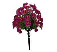 AugustknowU Flor de trompeta de plástico para uso en interiores y exteriores, imitando la gloria de la mañana real con atractivo decorativo de bajo mantenimiento (7)