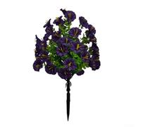 AugustknowU Flor de trompeta de plástico para uso en interiores y exteriores, imitando la gloria de la mañana real con atractivo decorativo de bajo mantenimiento (4)