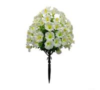 AugustknowU Flor de trompeta de plástico para uso en interiores y exteriores, imitando la gloria de la mañana real con atractivo decorativo de bajo mantenimiento (2)
