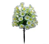 AugustknowU Flor de trompeta de plástico para uso en interiores y exteriores, imitando la gloria de la mañana real con atractivo decorativo de bajo mantenimiento (3)