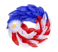 AugustknowU Guirnalda de malla decorativa para el Día de la Independencia de Estados Unidos con símbolo reconocible de calvo para águila para exhibición navideña