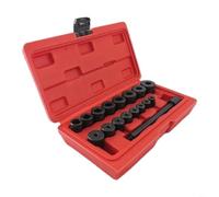 AugustknowU Kit de alineación de embrague de 17 piezas para volante para configuración de agujero piloto, montaje de disco de embrague, reparaciones de transmisión manual, juego de herramientas de