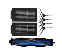 AugustknowU Kit de cepillo compatible con Ecovacs T50 PRO, con cepillo principal de cuatro cepillos laterales, dos paños de filtro HEPA, para una limpieza eficaz