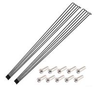 AugustknowU Kit de radios de bicicleta de 10 piezas de calibre 14 con tuercas a juego para procedimientos de construcción de ruedas estándar y necesidades de mantenimiento de rutina (257 mm, 10 piezas