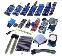 AugustknowU Kit de sensor de 16 componentes para Arduino y Pi con módulo DS1302 PIR Sensor Humedad Temperatura y Módulos de Evitación de Obstáculos