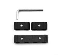 AugustknowU Kit separador de abrazadera de alambre de encendido 3 piezas construcción de aluminio para gestión de cables de chispa automotriz y compartimento del motor ordenado (negro)