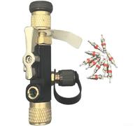 AugustknowU Llave de núcleo de válvula con construcción de aleación de cobre y diseño magnético más vidrio de visión para tareas de refrigeración R22 R32 R410A (B)