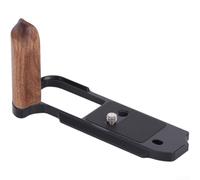 AugustknowU Mango de agarre de madera para cámara Sony RX1R3 RXM3 con base de aluminio ligero y parte superior de madera de nogal natural (negro)