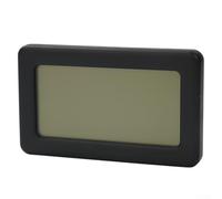 AugustknowU Medidor de temperatura y humedad interior con pantalla LCD digital para un monitoreo preciso, registra lecturas máximas y mínimas, opción de formato de 12/24 horas (negro)
