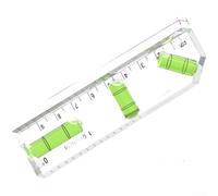 AugustknowU Nivel acrílico de tamaño pequeño con viales de burbujas dobles para orientación horizontal y vertical, más medición de referencia de ángulo de 45 grados (no magnético)