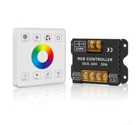 AugustknowU Panel controlador LED RF táctil capacitivo para tiras LED RGBWW que soportan tres salidas de drenaje CMOS y control inalámbrico de baja interferencia (RGB)