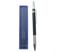 AugustknowU Para el lápiz mecánico de la marca de acero con el lápiz de los soldadores y 6 recambios 2.0m m pluma del marcador del metal para la construcción y la metalurgia
