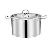 AugustknowU Pote de sopa del acero inoxidable de la alta funcionalidad los 24cm para la inducción y el gas, para una gama de tareas culinarias