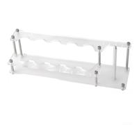 AugustknowU Sistema de estante acrílico para equipo de pesca con dos niveles, 5 ranuras para caña, 10 ranuras flotantes y compatibilidad de montaje estándar de 1/4 pulgadas (transparente)