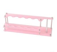 AugustknowU Sistema de estante acrílico para equipo de pesca con dos niveles, 5 ranuras para caña, 10 ranuras flotantes y compatibilidad de montaje estándar de 1/4 pulgadas (rosa)