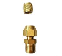 AugustknowU Unión NPT de dos vías de latón, 10 piezas para conversión de tuberías de sistema de refrigeración para aire acondicionado, conector de cobre, conexión bidireccional (1 x 2 A con tapa)