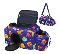 AUGVO Funda de transporte para Tonies, funda portátil compatible con personajes de Tonies y figuras para Tonies, bolsa de almacenamiento para reproductor de audio Tonies, auriculares, azul