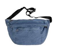 AUHAIEM RiñOnera Vaquera Unisex con CinturóN Bandolera Vaquera Lavable para Citas para Fiesta Retro Compras Bolso para Mujer Y NiñA,Azul