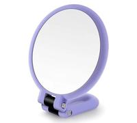 AUHLYZR Espejo de aumento 40x con asa, doble cara de aumento 40X/1x, fácil de transportar, plegable para el maquillaje, belleza de precisión (color púrpura)