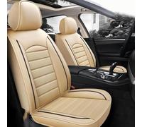 AUHOAZ Cuero Funda Asiento Coche para Renault Clio/Clio R.S. V IV III II I B7/BF/BH/KH 1990-2025, Todo Tipo de Clima Delanteros Traseros Impermeable Transpirable Cómodo Juegos Cubreasientos,Beige