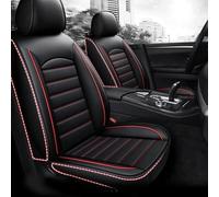 AUHOAZ Cuero Funda Asiento Coche para Renault Clio V Life/Zen/Intens/R.S. Line 2019-2024, Todo Tipo de Clima Delanteros Traseros Impermeable Transpirable Cómodo Juegos Cubreasientos,Black Red