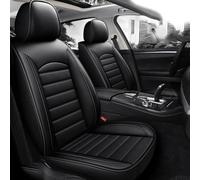 AUHOAZ Cuero Funda Asiento Coche para Volvo XC60 XC70 XC90 2000-2024, Todo Tipo de Clima Delanteros Traseros Impermeable Transpirable Cómodo Juegos Cubreasientos,Black