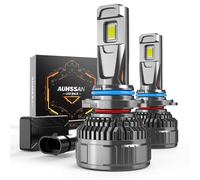 AUHSSAN Bombilla 9006/HB4 LED 200W 40000LM 6500K Blanco, 700% Súper Brillante Lámparas HB4 LED Canbus Coche Kits de Bombilla para Faro Delantero, Plug and Play, Reemplazo Halógeno (2 piezas)