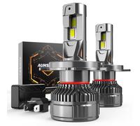 AUHSSAN Bombilla H4 LED 200W 40000LM 6500K Blanco, 700% Súper Brillante Lámparas 9003 HB2 LED Canbus Coche Kits de Bombilla para Faro Delantero, Plug and Play, Reemplazo Halógeno (2 piezas)