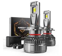 AUHSSAN Bombilla H7 LED 200W 40000LM 6500K Blanco, 700% Súper Brillante Lámparas H7 LED Canbus Coche Kits de Bombilla para Faro Delantero, Plug and Play, Reemplazo Halógeno (2 piezas)