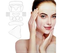 Auiremrti 18 pcs face & forehead roundel patches-silicone face patches for wrinkles,smoothing & softening wrinkles in the neck and chest area,overnight use