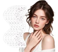 Auiremrti 4 Piezas Purpurina Pecas, Tatuaje Facial, Doble Tono Púrpura-Plata, Resistente al Agua y Duradero, Adhesivos de Purpurina Natural para Fiesta, Carnaval y Festivales