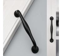 AUJLKJOUV 2 Piezas Tirador Cocina,DIY Tiradores de Mesa Gabinete Aleación de Aluminio Negro de Arco Tirador Puerta con Tornillos para Mesa Comedor Armarios,Cajones