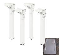 AUJLKJOUV 4 Piezas 90 Grados Patas de Mesa Plegables,Patas de Mesa de Metal,Pies de Repuesto para Muebles, Ordenador portátil,Armario,Silla,sofá,Blanco