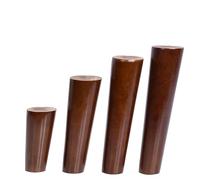 AUJLKJOUV 4 Piezas Patas para Muebles Madera Inclinadas Nogal, Alta Carga, estables y Resistentes a la presión para Sillón, armarios, cómoda y Cama