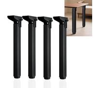 AUJLKJOUV 4 x Patas de Mesa Plegables,Patas de Mesa de Metal Negro 90 Grados,Pies de Repuesto para Muebles, Ordenador portátil,Armario,Silla,Mesa pequeña de Madera