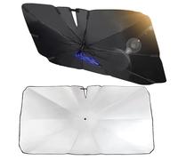 AUJSHDH Parasol Coche Delantero, para Audi A4 B8 8K A6 C6 4F Q5 8R Q7 4L A3 8V Parasol del Parabrisas del Coche, Protección Rayos UV, Sol Paraguas Plegable, Accesorios Coche,L(140 * 78cm)