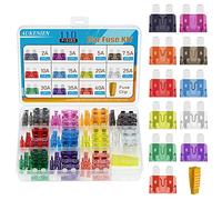 AUKENIEN 110 Piezas Fusibles Coche Mediano 2A 3A 5A 7.5A 10A 15A 20A 25A 30A 35A 40A Car Fuses Fusible Standard para Moto Automóvil Camion Barco Tractor Autocaravana y 1 Pieza Extractor de Fusibles