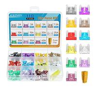 AUKENIEN 110 Piezas Fusibles Coche Micro 2A 3A 5A 7.5A 10A 15A 20A 25A 30A 35A 40A Car Fuses Fusible Pequeños para Moto Automóvil Camion Barco Autocaravana Tractor y 1 Pieza Extractor de Fusibles